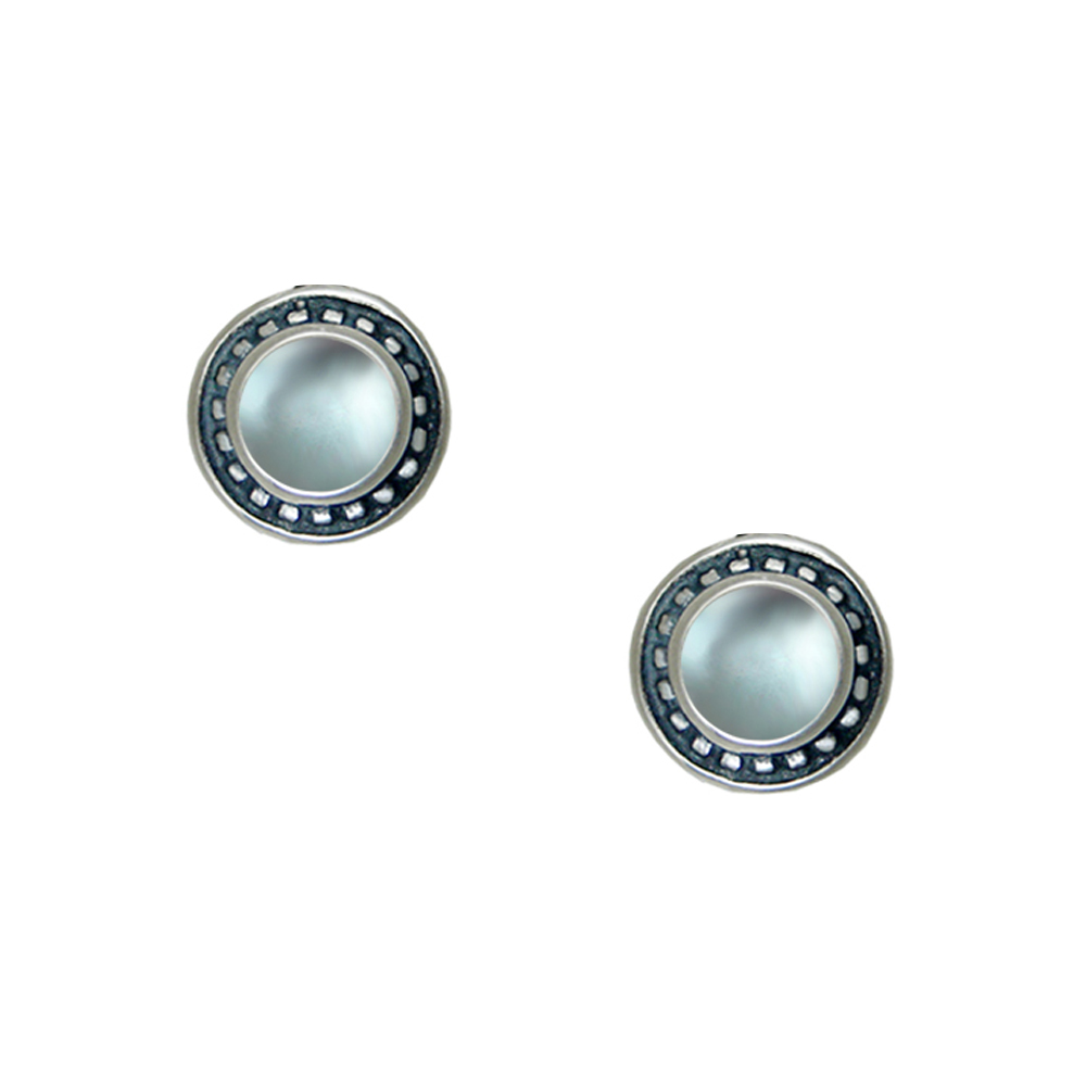 Sterling Silver Petite Blue Topaz Post Stud Earrings